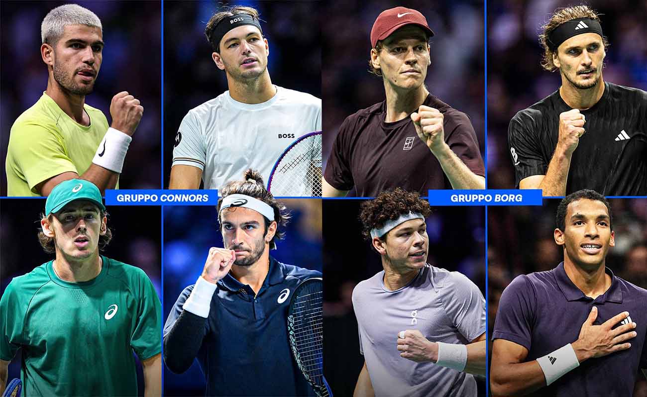 ATP Finals programma oggi 9 novembre con Alcaraz, Bolelli e Vavassori